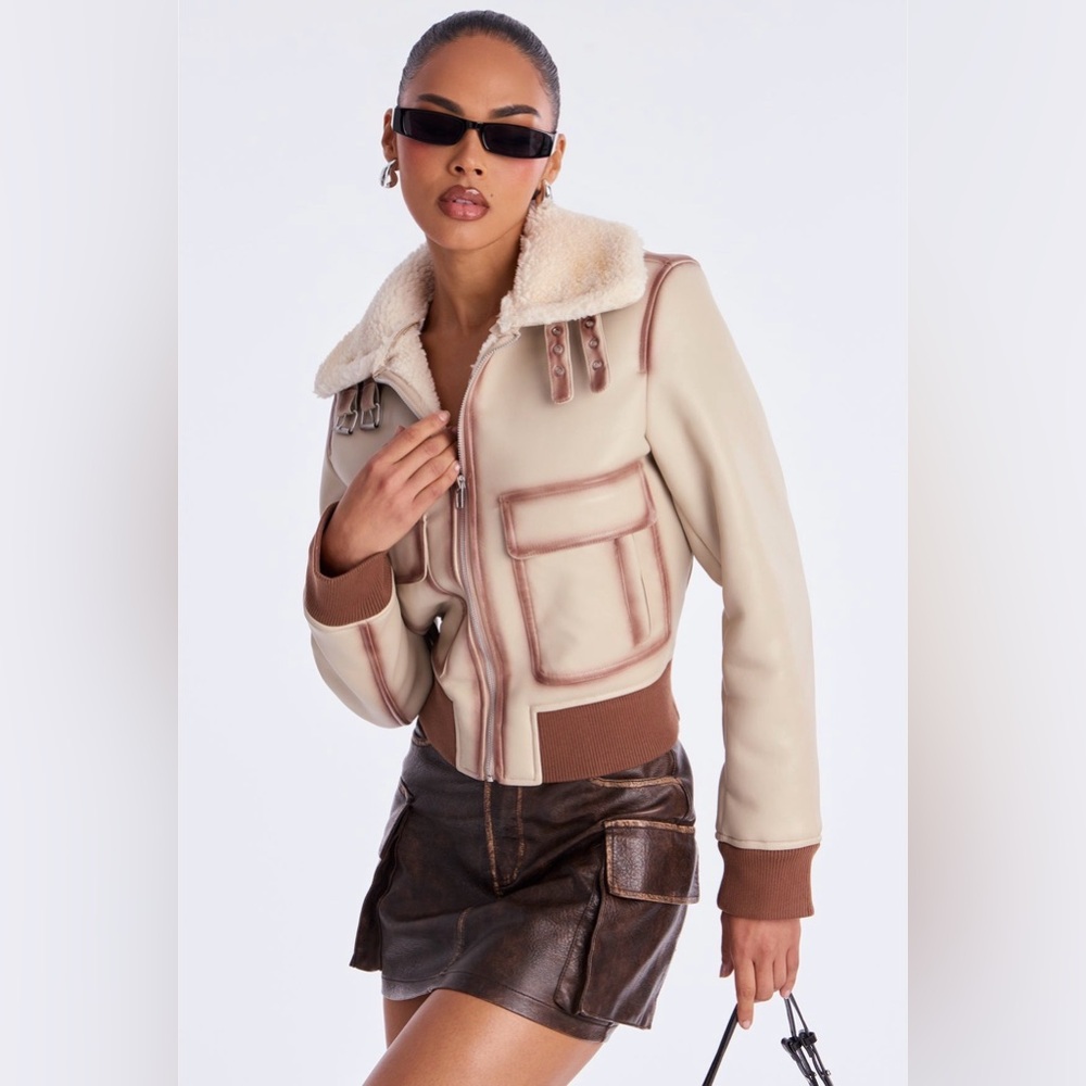 Juniper Washed Faux Leather Jacket